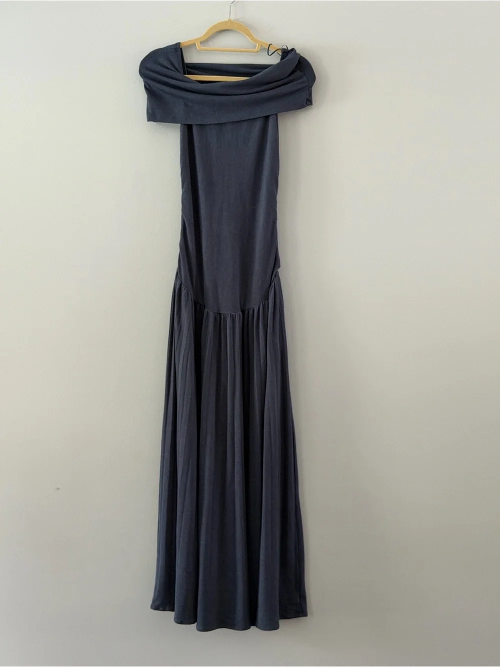 Lioness Navy Off-Shoulder Maxi Dress